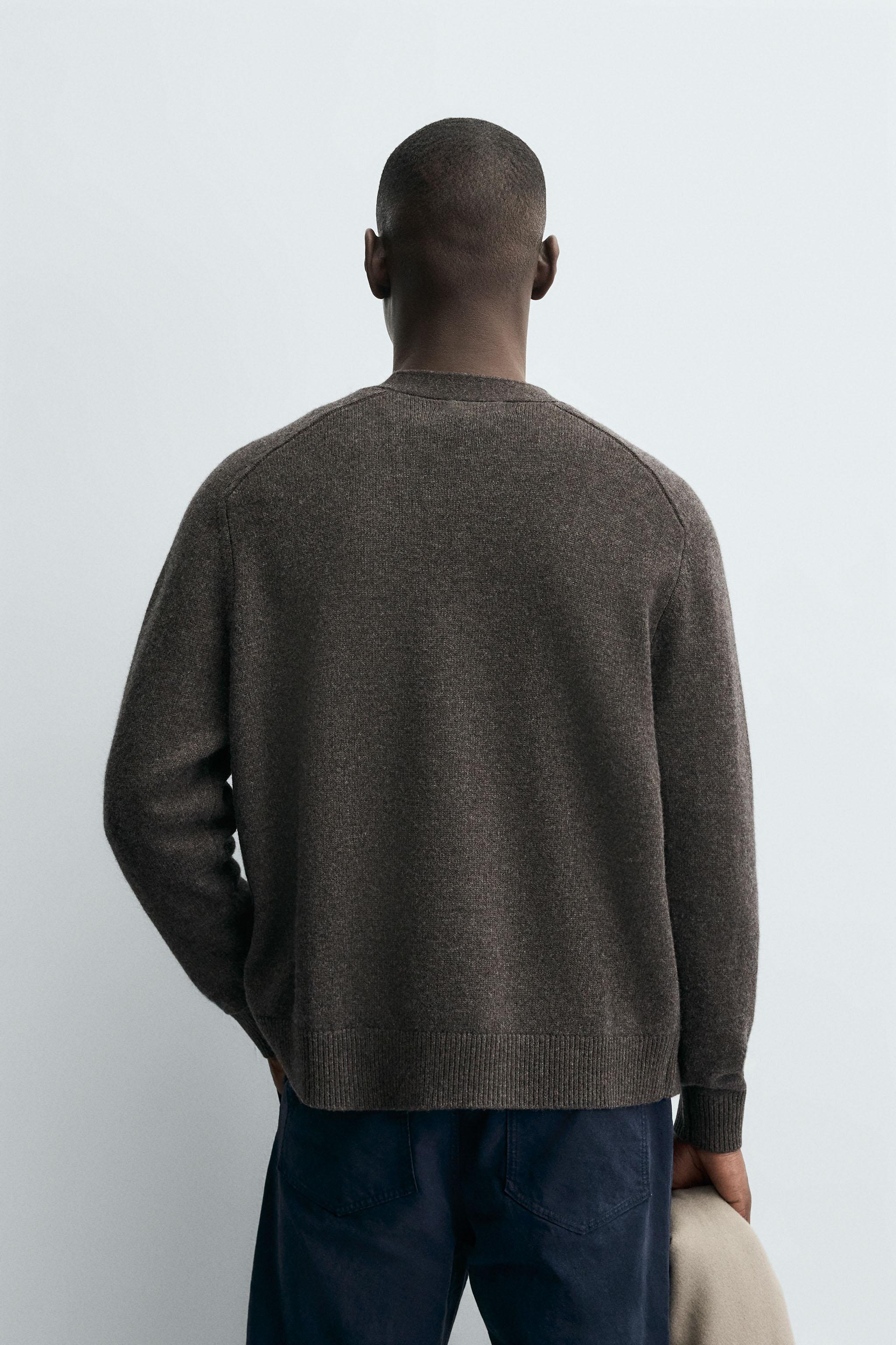 REGULAR FIT WOOL BLEND CARDIGAN